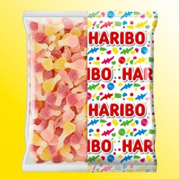 Orangina pik, bonbon Haribo...