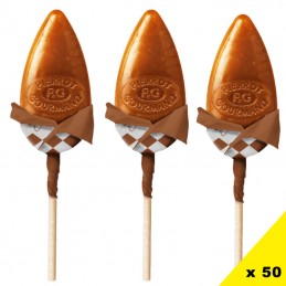 Sucette plate au Caramel...