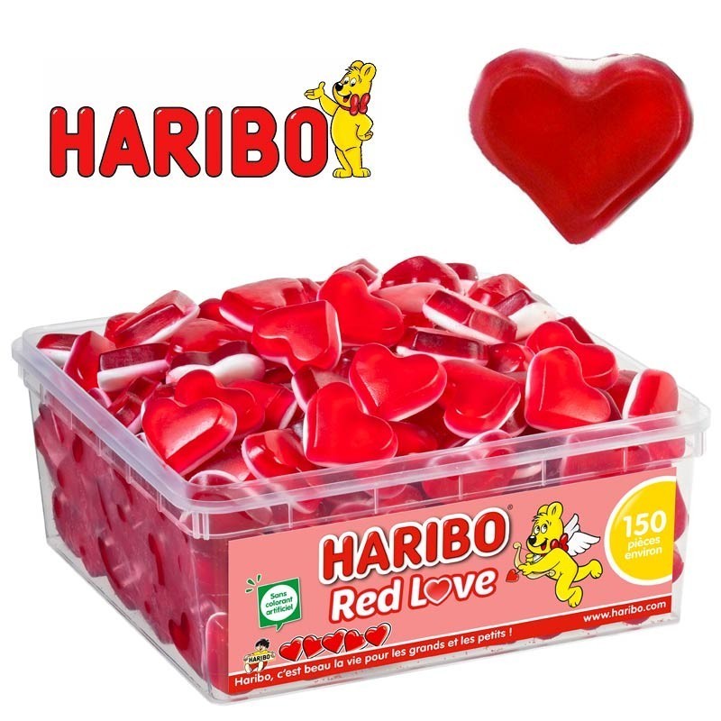 Red love Haribo, boîte de 150 pièces