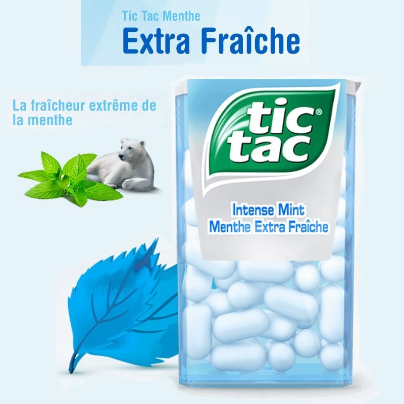 TIC TAC Menthe Extra fraîche, 24 pièces