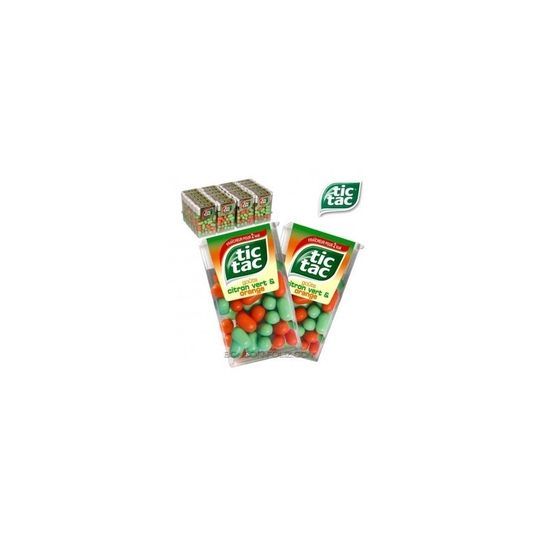 Tic Tac citron vert et orange 100, 24 pièces