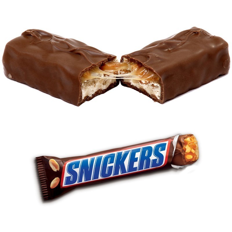 Barres chocolatées au chocolat au lait Snickers de taille amusante, sac de  10,59 oz