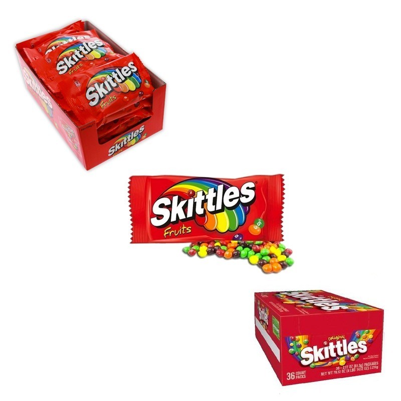 Bonbons goût fruits SKITTLES : la boite de 45 g à Prix Carrefour