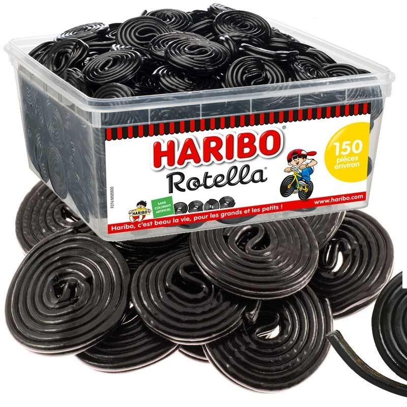 Bonbon Rotella Réglisse, le célèbre rouleau de réglisse Haribo