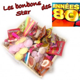 Corbeille Box Rétro Bonbons Stars des Années 80