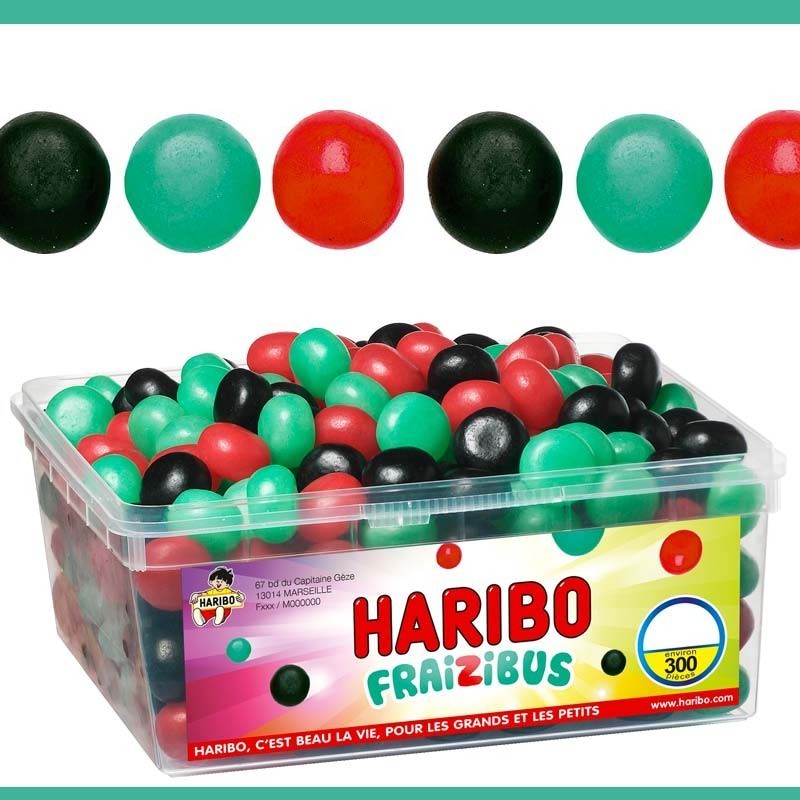 Bonbon Fraizibus Haribo boîte 300 pièces