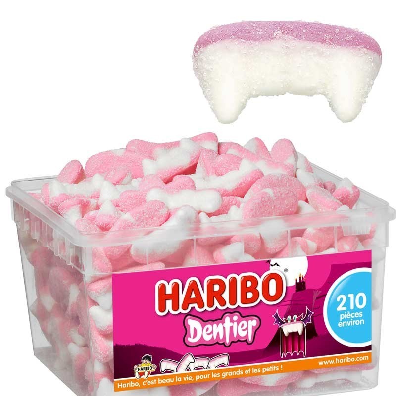 Dentier Tutti Fruit Haribo, boite de 210 bonbons Haribo