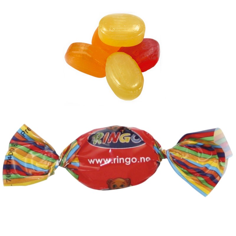 Bonbons flow pack personnalisables - Sachet bonbons publicitaire