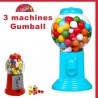Distributeur de bubbles gum- Gumball 3 pièces