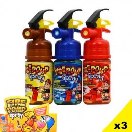 Fire pomp spray, bonbon...