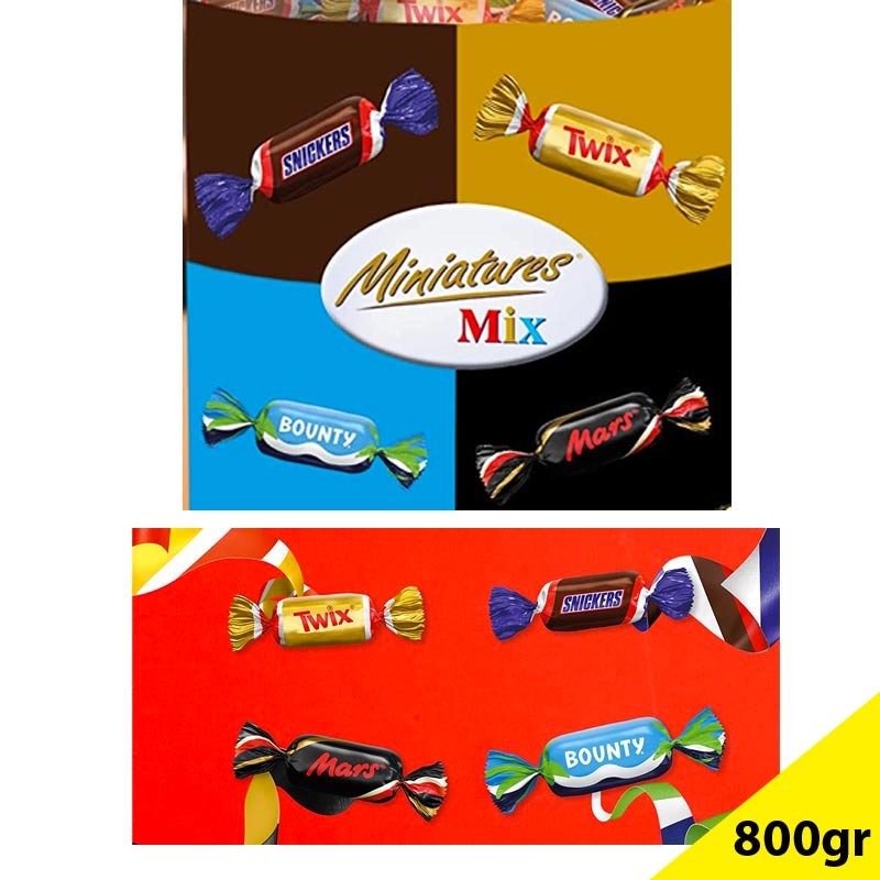 Miniatures MIX Mars Bounty Snickers Twix