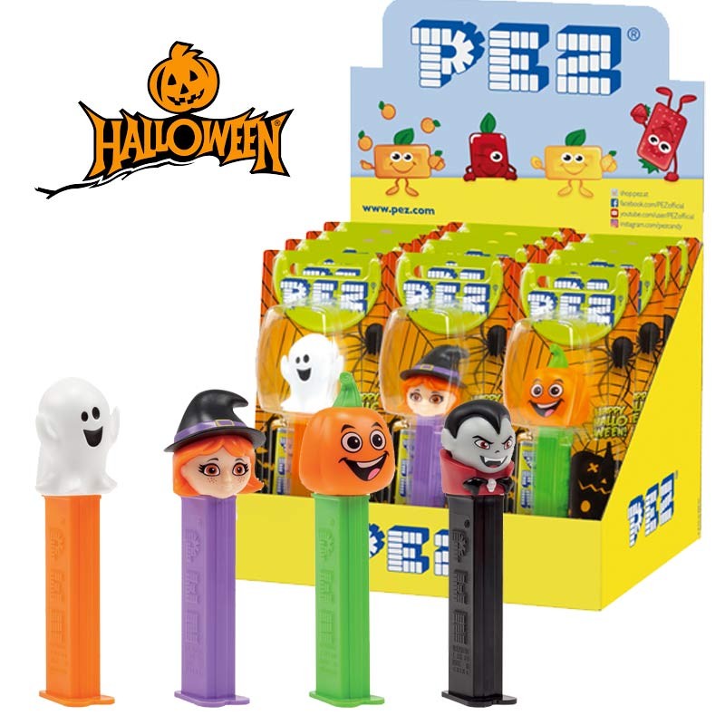 PEZ Halloween,distributeur de pez,bonbon de poche pez monstre