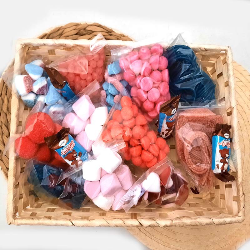 bonbon saint valentin, cadeau st valentin, panier saint valentin