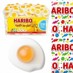 Oeuf au plat, bonbon Haribo...