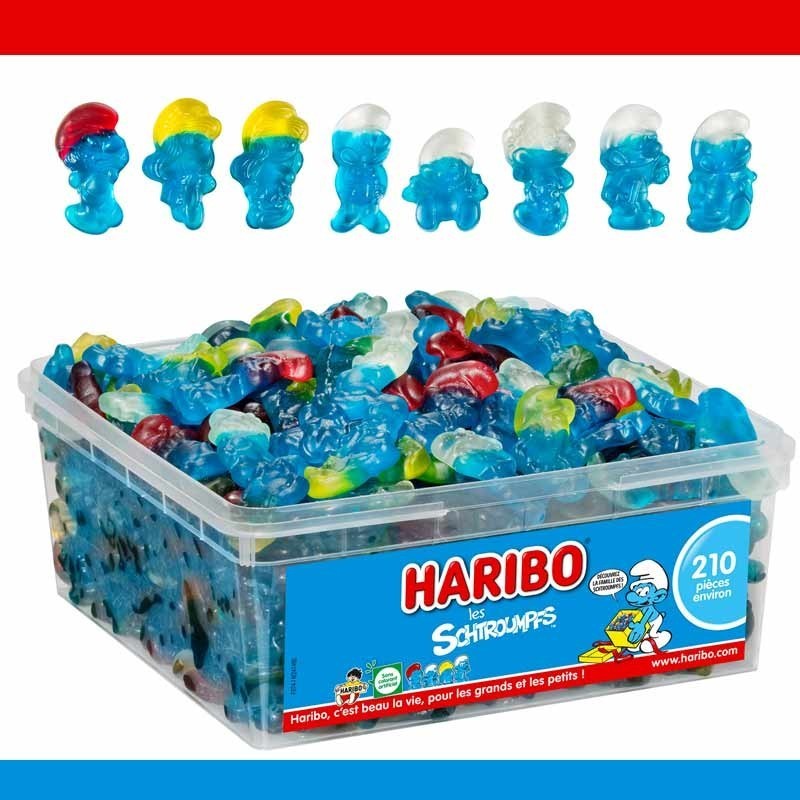 Schtroumpfs bonbon Haribo boîte 210 pièces
