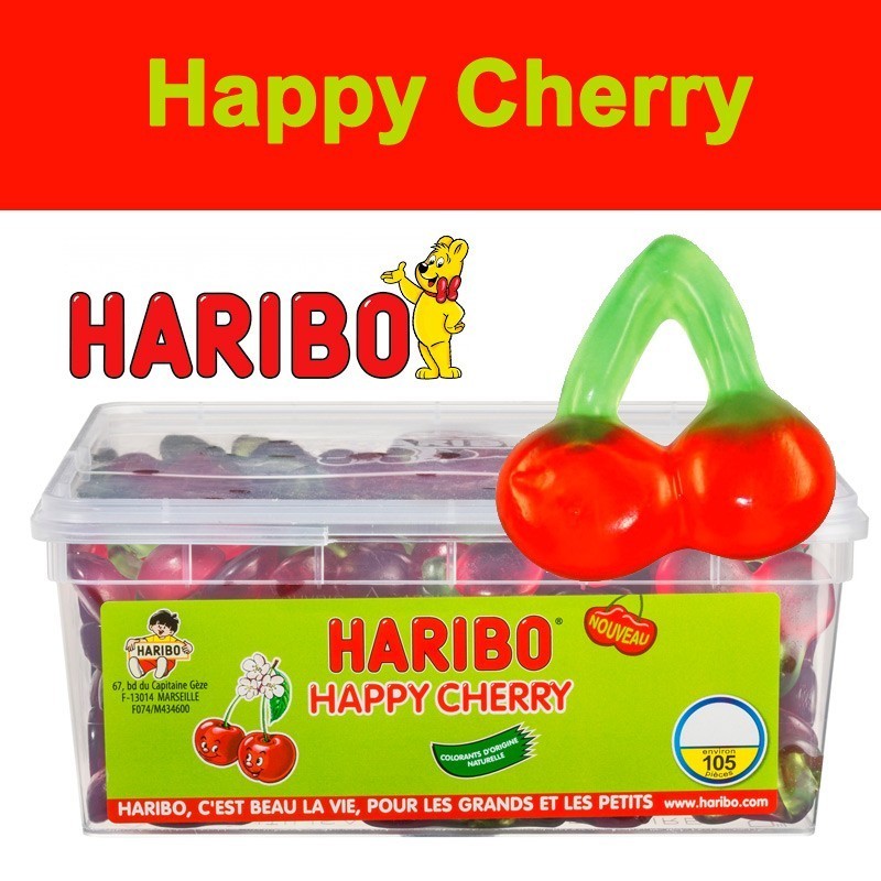Sachet de bonbons Happy Cherry Haribo 100 gr