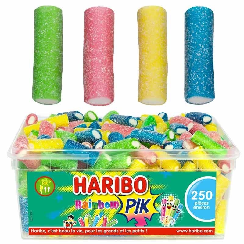 Bonbons Rainbow Pik Haribo, boîte de 250 bonbons Rainbow Pik