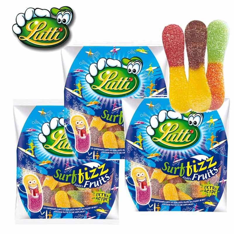 Surffizz Lutti XL - Bonbons en forme de langue de chat aux fruits