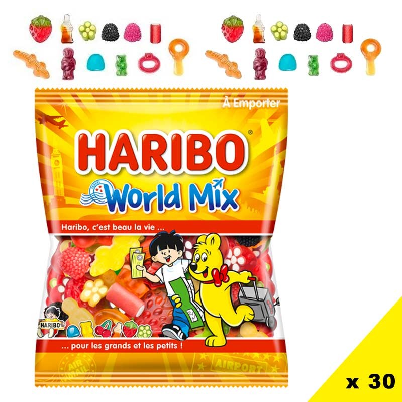 Haribo World Mix Sachets de 120 gr par 30 paquets : Achat en Ligne -  Coffee-Webstore
