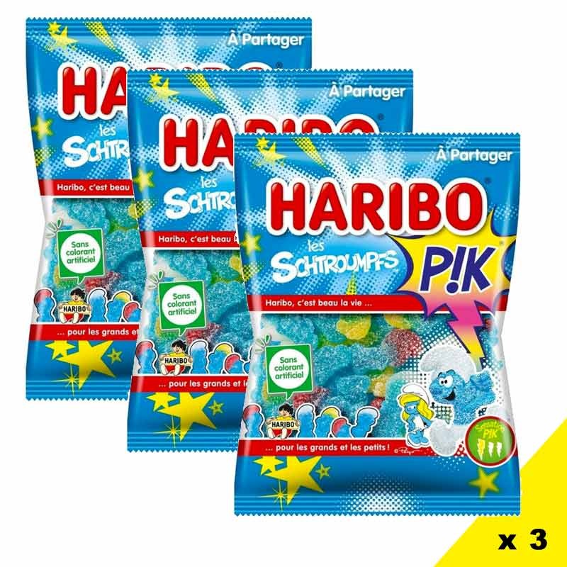 HARIBO Schtroumpfs PIK Bonbons acidulés 275g pas cher 