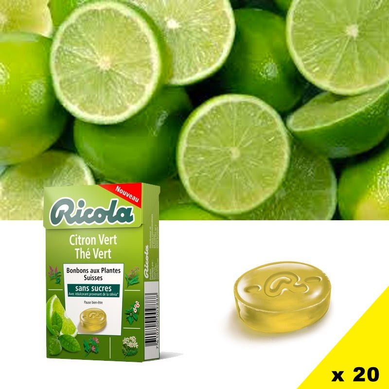 Bonbons Ricola Citron Vert